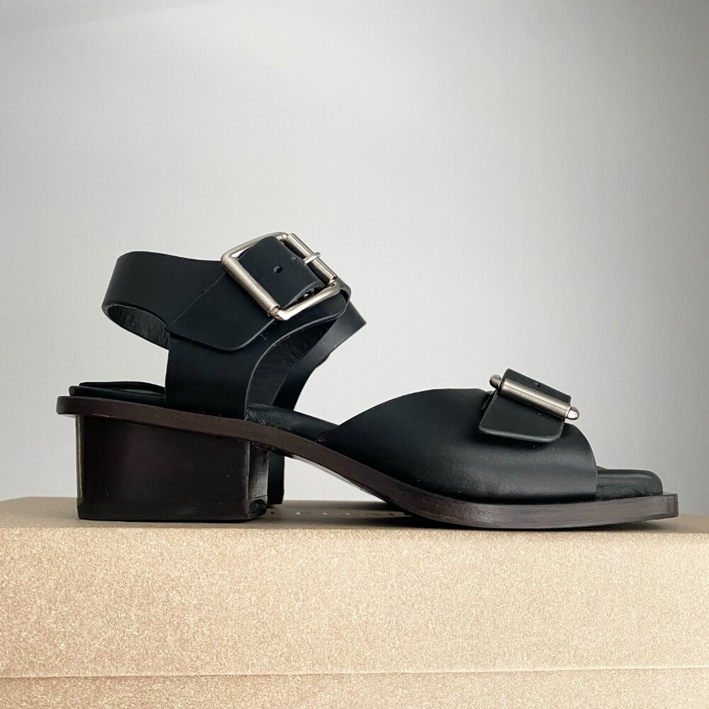 Lemaire Black Square 35m Heeled Sandals, size 36 - Picture 5 of 14